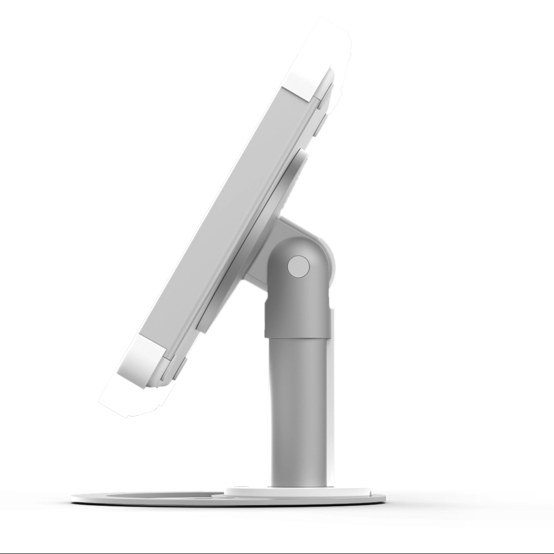Side view Sprocket Base white tablet table mount