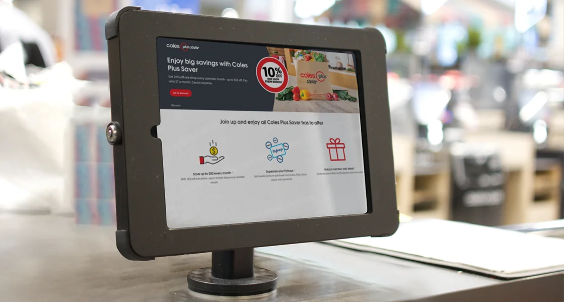 Coles Plus Tablet Display | Sprocket