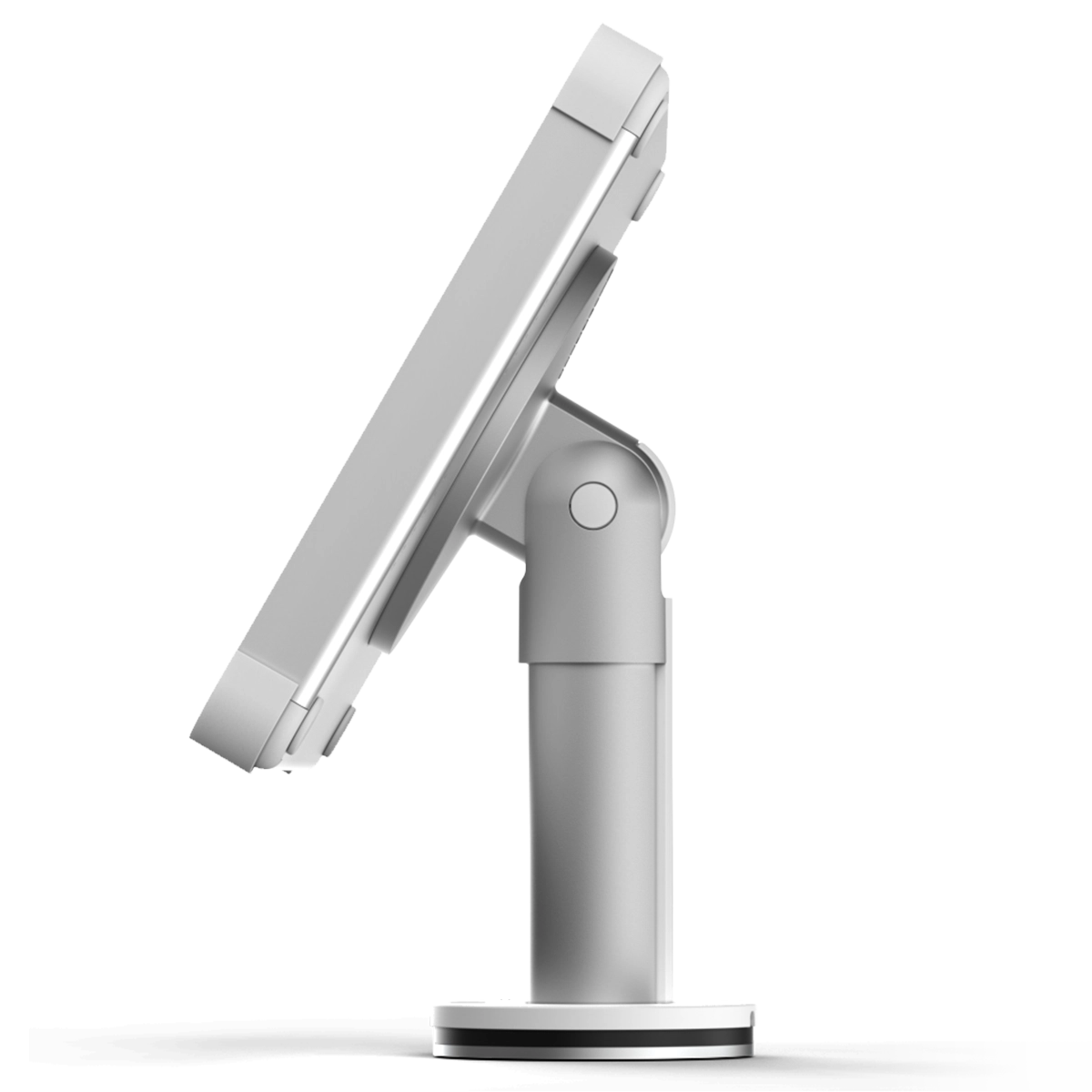 Side view Revolve rotating tablet table stand white