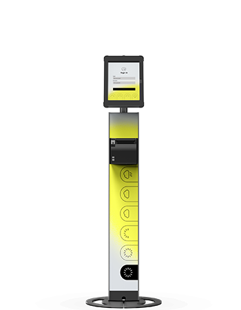 Sprocket T-Ticket 10 iPad floor stand front black