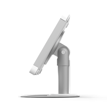 Side view Sprocket Base white tablet table mount