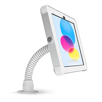 Sprocket Flex white iPad desk stand front view