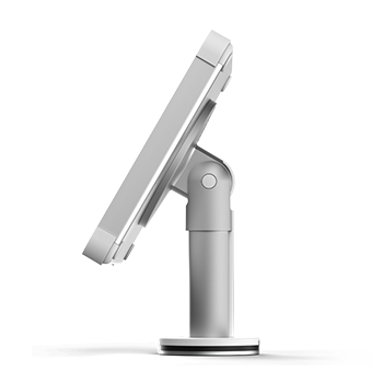 Side view Revolve rotating tablet table stand white