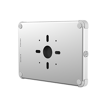 Rear view Sprocket X-Vesa iPad wall mount enclosure white silver