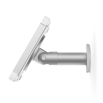 Side profile Sprocket X-Wall secure iPad wall mount white silver